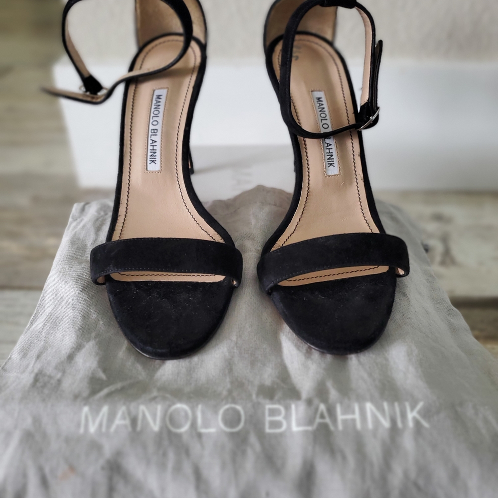 Manolo Blahnik Black Women's Sandals